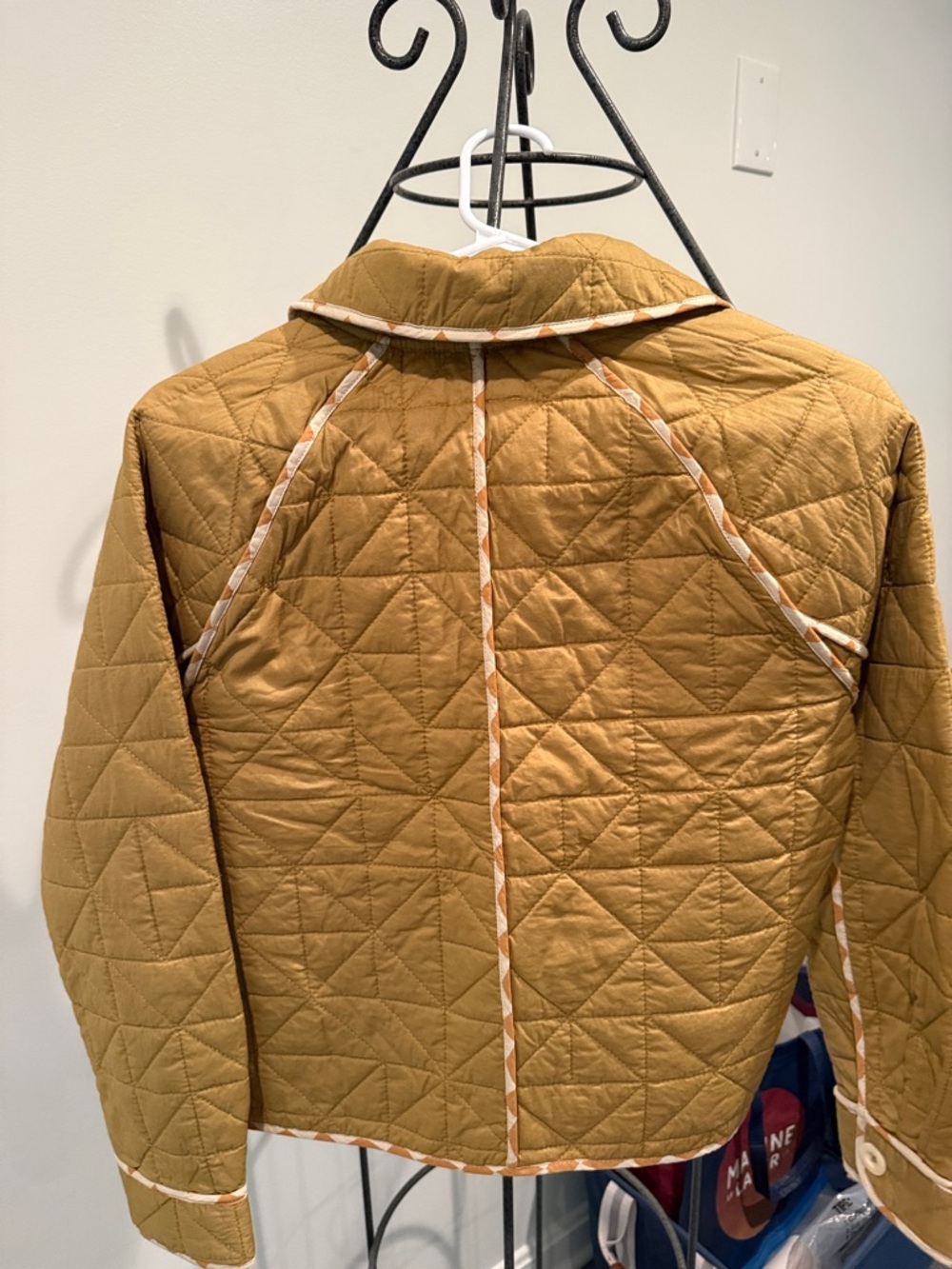 Madewell Quilted Golden Mustard Jacket with Patterned Lining - Picture 4 of 4